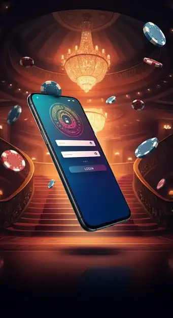 Illustratie van de 30bet Casino inlogpagina met e-mail en wachtwoordvelden, symboliserend veilige toegang tot het spelersaccount
