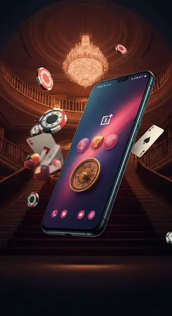 Mobiele telefoon toont het startscherm van 30bet Casino met diverse slots en een welkomstbonusbanner